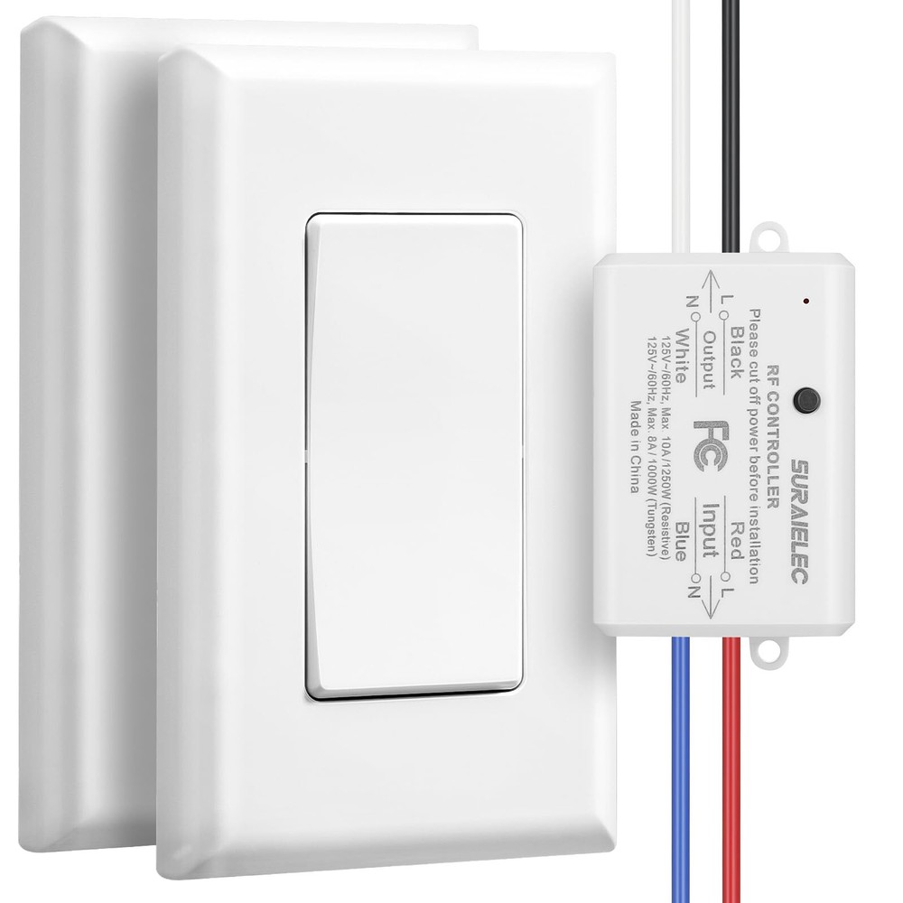 3 Way Wireless Light Switch No Wiring No Wifi 100ft Rf Range Preprogrammed Expan