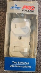 Leviton 05224-2WS 15A 120/277V White Commercial Grade Toggle Combination Switch