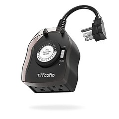 Outdoor Timer Outlet, 24 Hour Mechanical Outdoor Timer for Pool Pump, 1pack
