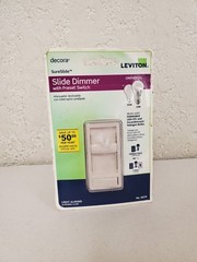 Leviton SureSlide Dimmer Switch for Dimmable LED, Light Almond (6674-P0T)
