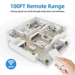 1-Outlet Indoor Remote Control Plug, 100ft Range, 15A 1875W, Wireless, ETL