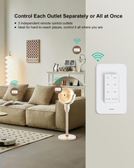 Remote Control Outlet Wireless Wall Mounted Light Switch, 3 Independent Contr…