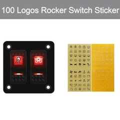 288Pcs Rocker Switch Decal Sticker For Car Boat Dashboard Circuit Panel Control