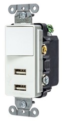 Usbb102w 15 Amp 125v Decorator Usb Switch Combination Charger White