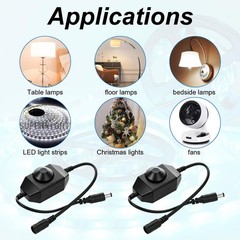 3Pcs Dimmer, DC12V-24V Dimmer Switch Rotary Controller Lamp Lighting Manual K…