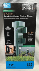 myTouchSmart 120-Volt 6-Outlet Outdoor Smart Plug Power Stake NIB #587
