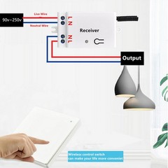 433MHz Wireless RC Kinetic Self-Powered Wall Light Switch For Home Lighting new