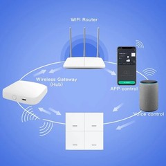 For Smart Home 4Gang Scene Switch with 12 Modes Compatible with For Tuya APP