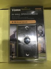 Tork In-Wall Springwound Indoor Interval Time Switch 0-15 Min RFF15M NEW