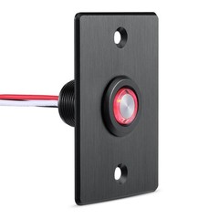 RV 12V Dimmer Switch for LED RV Lights – Push Button with Red Ring Backlight,…