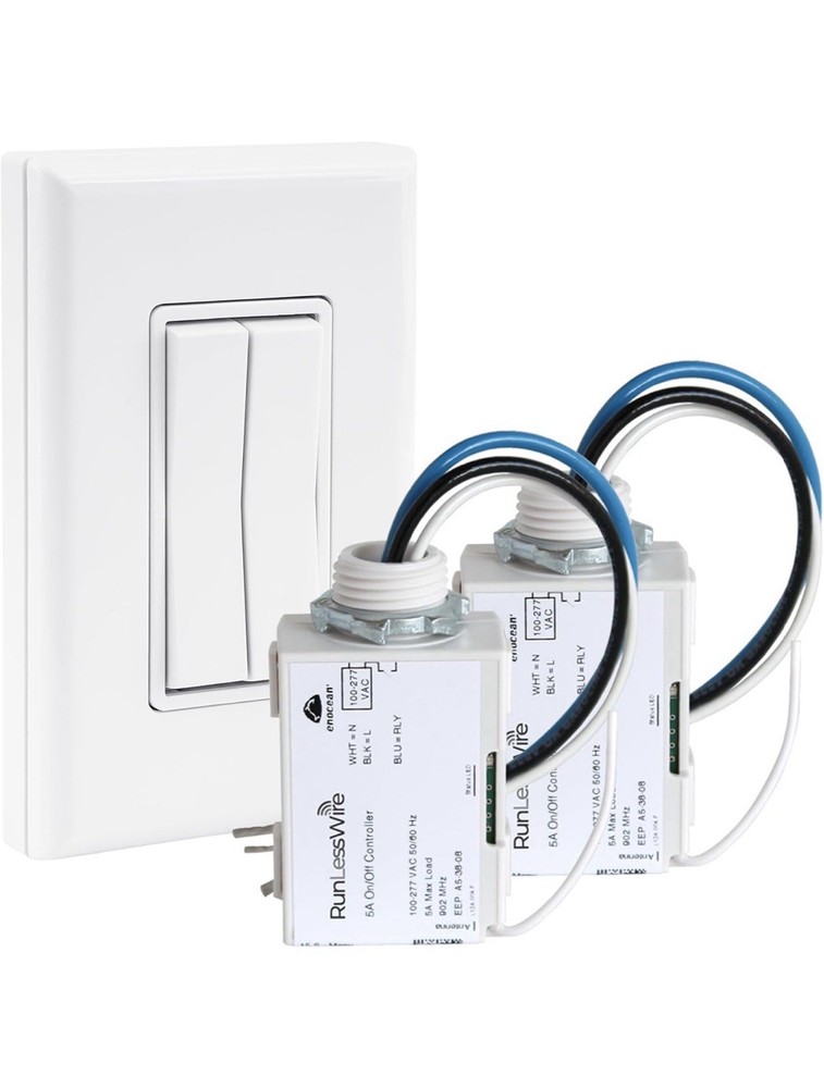 Self-Powered (NO Batteries) Wireless Light Switch & Receiver Kit No WiFi Need…