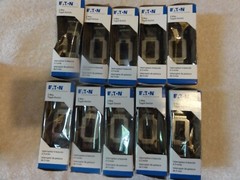 LOT – 10 Eaton Brown Residential Toggle Light Switch 3-Way 15A 120V Bulk 1303-7B