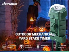 DEWENWILS Outdoor Mechanical Power Stake Timer for ChristmasDecora Yard Stake