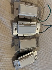 5 Lutron Maestro MACL-153M-WH Single Pole Wall Dimmer Light Switch LED ALMOND