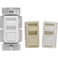 3-Leviton Decora CFL/LED White/Ivory/Light Almond Color Kit Slide Dimmer Switch