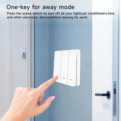 EU Standard Zigbee3.0 Tuya Smart Button Wall Switch Zero-Live Universal Voice