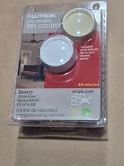 Lutron FS-5FH-DK Electronics Rotary On/Off Fan-Speed Control White/ Ivory