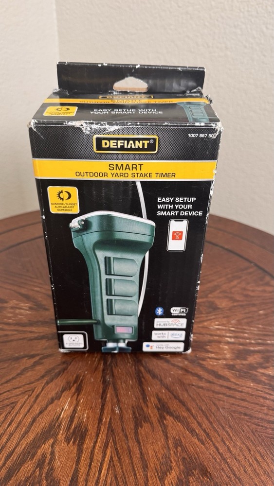 Defiant Smart Outdoor Yard Stake Timer 6-Outlets WiFi Alexa Hubspace
