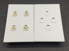 LiteTouch/Savant 1-9 Button Keypad Cover Only • Plastic White • Made In USA