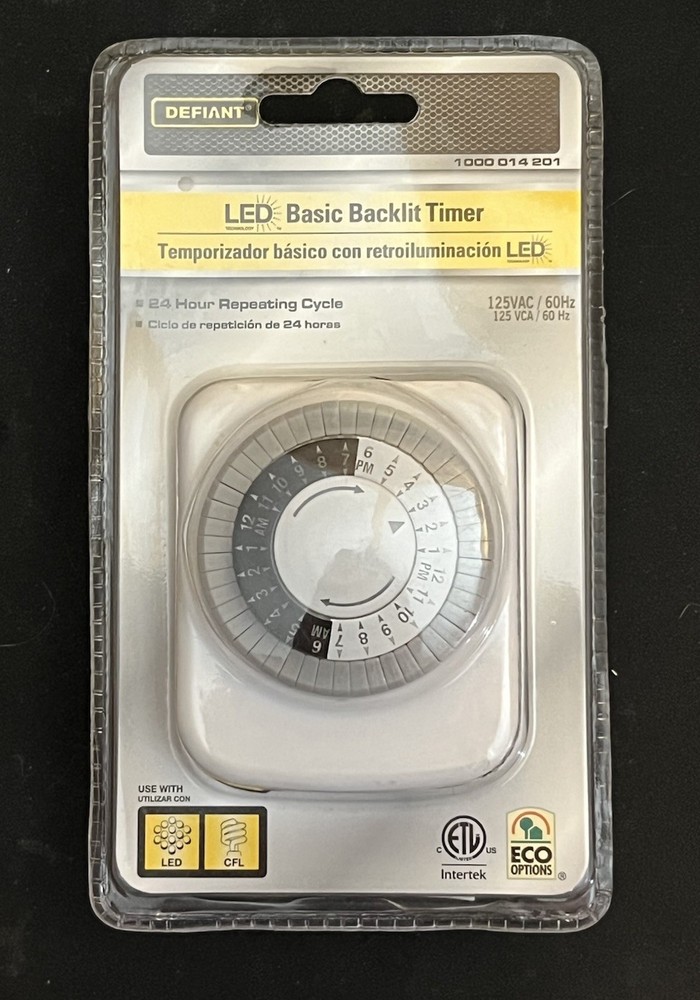 NEW Defiant LED Basic Backlit Timer Model TM-019 6955837500169 TM-019 TM-019