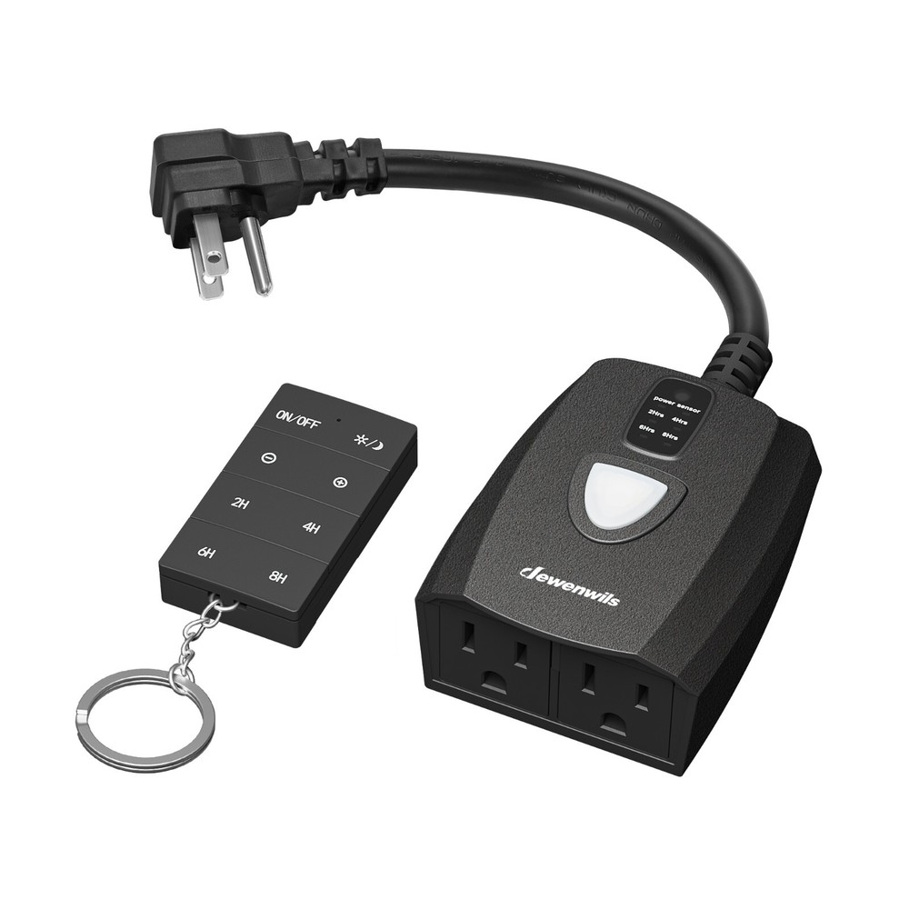 DEWENWILS Dusk to Dawn Dimmer, Outdoor Dimmer with Remote Dimmer Switch 100FT