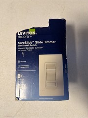 LEVITON 6674-P0T Sureslide Universal LED150W/CFL/600W Dimmer Switch Light Almond