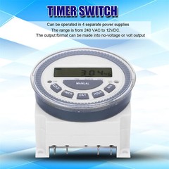 electronic Programmable Timer 12 Volt DC 30A 50/60Hz LCD Digital Display Timer