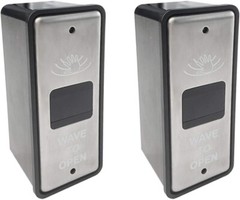 Contactless Door Opener Sensor Switch,2PCS Wired Narrow Stainless Steel Touchles