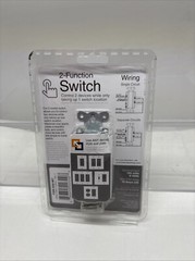 2-Function Rocker Combination Switch WHITE 120V 15A FSR-500 (B10