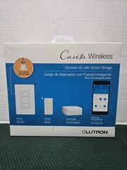 Lutron P-BDG-PKG1W Dimmer Wall Switch Kit White Wireless Smart Home 120V
