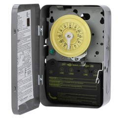 Intermatic T104 24-Hour Mechanical Timer Switch – 208–277 VAC DPST Indoor Met…