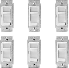 Leviton R62-06674-P0W Sureslide Universal Incandescent Dimmer White (6 Pack)