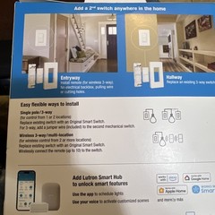 Lutron Caseta Wireless Smart Switch Kit with Remote P-PKG1WS-WH-R – New Sealed
