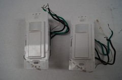 LOT (2) LUTRON Maestro MS-OPS2 250W Motion Sensor Switch Set White WORKING D321