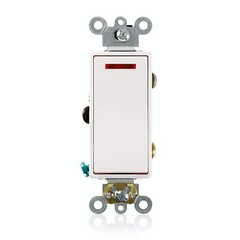 20 Amp, 120 Volt, Decora Plus Rocker Pilot Light, Illuminated On, Req. Neutra…