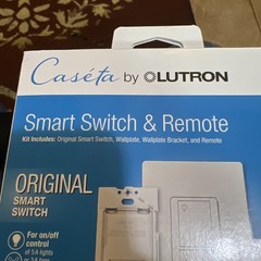 Lutron Caseta Wireless Smart Switch Kit with Remote P-PKG1WS-WH-R – New Sealed