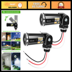 2-Pack Dusk to Dawn Photoelectric Switch, Day/Night Sensor, IP65 Waterproof, 110