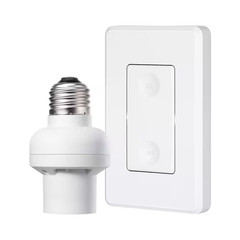 120-Volt Remote Control Light Bulb Socket W/ Wall Mounted Wireless Controller, W