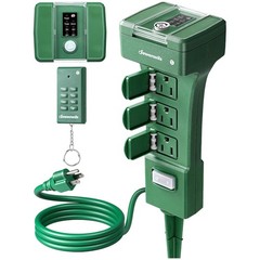 Weatherproof Outdoor Power Stake Timer with Remote Control