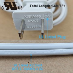 2Pack Rotary Dimmer Switch 5.9 ft Extension AC Power Cord Plug Cable for Halogen