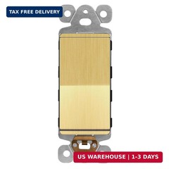 LIDER Frameless Paddle Wall Light Switch, On/Off Rocker Switch, Single Pole, Res