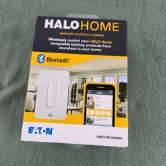 NEW Eaton Halo Home HWAS1BLE40AWH Anyplace Bluetooth Smart Dimmer Switch