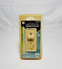 GE 600 WATT 120 VOLT Slide ” Lighted Dimmer “, Toggle-Style On/Off, Ivory decor