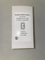 LED / CFL Dimmer Single pole Switch DND-LED1-1 White