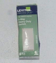 Leviton Decora 15 Amp 120-Volt 3-Way Switch, White 5693-2WS