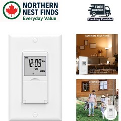 Advanced 7-Day Programmable Timer Switch for Lights & Motors – Compact Design