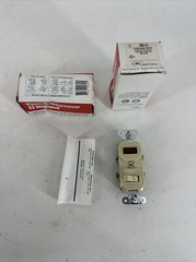 LOT OF 2 Legrand Pass Seymour 692-IG Ivory 1 Pole Combo Switch w/ Pilot Light