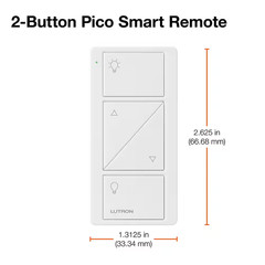 Pico Smart Remote (2-Button with Raise/Lower) for Caseta Smart Dimmer Switch, Bl