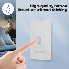 1-Matter WiFi Glass Switch Wall Touch Light Switch Glass Panel APP Wireless