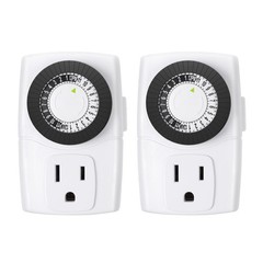 BN-LINK BND-60/U47 Indoor Mini 24-Hour 3-Prong, 2-Pack, 1 Outlet, Mini, White